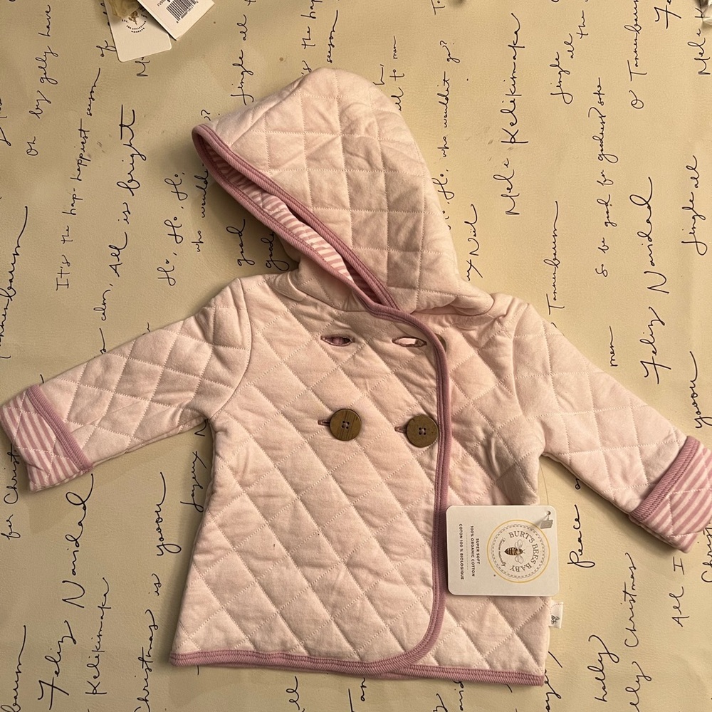 Burt’s bees NWT lavender coat 0-3